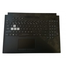 Teclado PT ASUS TOP COVER BLACK W/ KEYB BLACK 4 TECLAS BRANCAS W/TP 